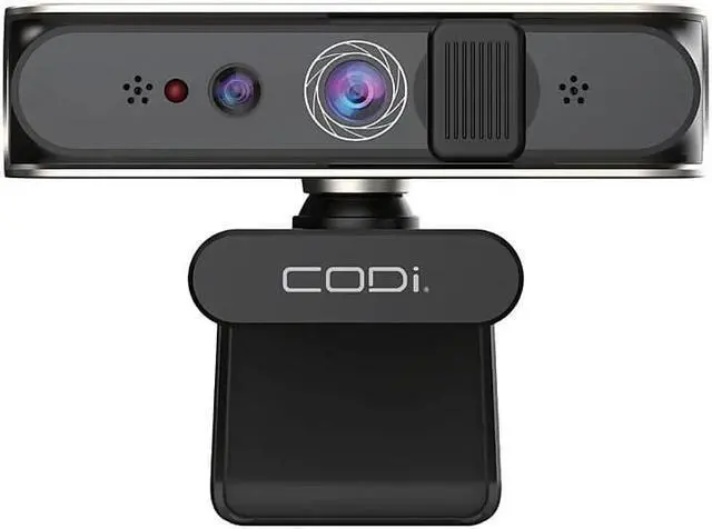 Alt view image 7 of 12 - CODi Allocco 1080P IR Facial Recognition Webcam Black (A05023)