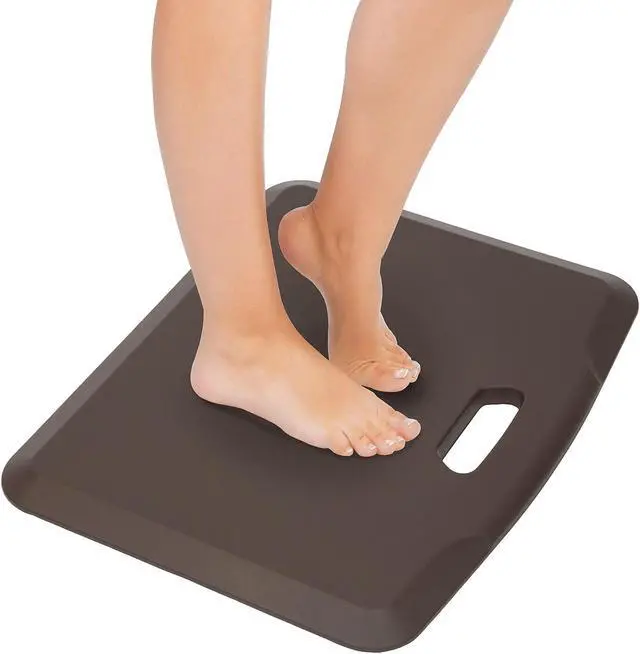 Alt view image 9 of 16 - Mount-It! Anti Fatigue Floor Mat for Gaming Desk | Brown