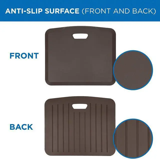 Alt view image 13 of 16 - Mount-It! Anti Fatigue Floor Mat for Gaming Desk | Brown