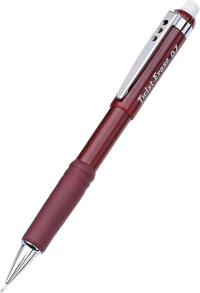 Alt view image 2 of 10 - Pentel Twist-Erase III Mechanical Pencil 0.7 mm Red Barrel QE517B