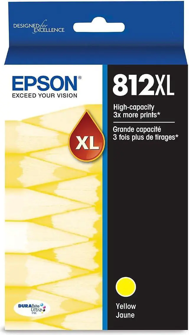 Alt view image 3 of 9 - Epson T812XL Yellow DuraBrite Ultra High-Yield Ink T812XL420S