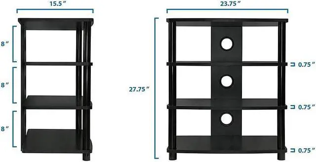 Alt view image 16 of 18 - Mount-It! Tripod Portable TV Stand | Fits 40-70 Inch TVs