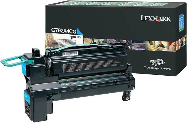 Alt view image 5 of 13 - Lexmark C792X4CG Extra High Yield Return Program Toner Cartridge - Cyan