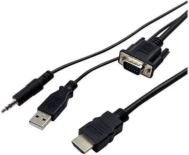 Alt view image 5 of 13 - Visiontek 900824 VGA to HDMI 1.5M Active Cable (M/M) - HDMI/VGA for Video Device - 4.92 ft - HD-15 Male VGA - HDMI Male Digital Audio/Video