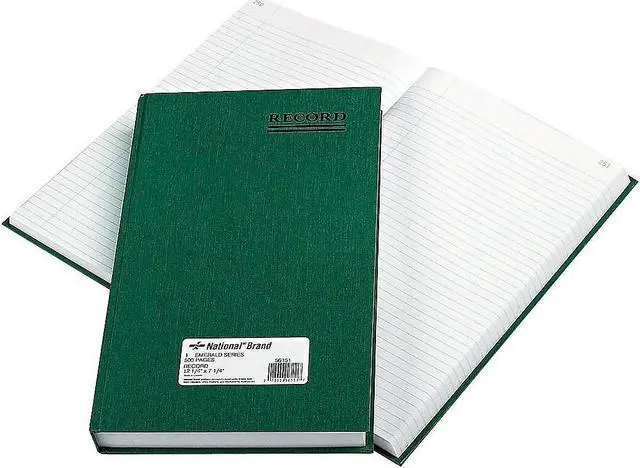 Alt view image 4 of 8 - National Emerald Series Account Book Green Cover 500 Pages 12 1/4 x 7 1/4 56151