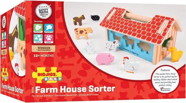 Alt view image 2 of 4 - Bigjigs Toys Farmhouse Sorter