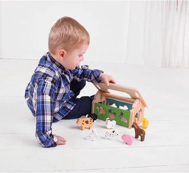 Alt view image 4 of 4 - Bigjigs Toys Farmhouse Sorter