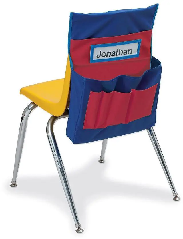 Alt view image 4 of 7 - Pacon Child Storage Pocket Chart - 18.50" Height x 15.50" Width x 2.50" Depth - 6 Pocket(s) - Polyester - Blue