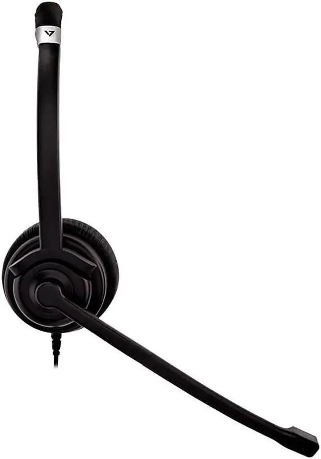 Alt view image 10 of 12 - V7 Deluxe USB Mono Headset with Boom Mic HU411