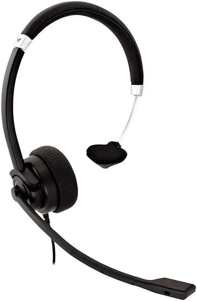 Alt view image 7 of 12 - V7 Deluxe USB Mono Headset with Boom Mic HU411
