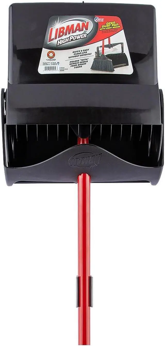 Alt view image 5 of 6 - LIBMAN 919 Broom and DustPan, OpenLid, 11-1/2x11-1/2
