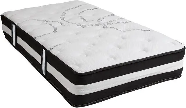 Alt view image 13 of 19 - Addison Charcoal Twin Fabric Upholstered Platform Bed - Headboard with Rounded Edges - No Box Spring or Foundation Needed