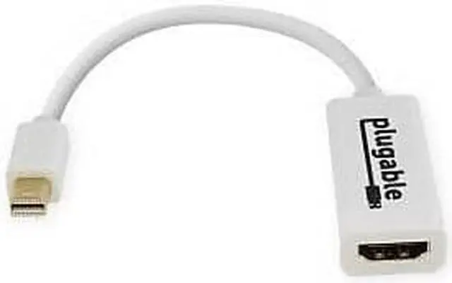 Alt view image 6 of 10 - Plugable Mini DisplayPort (Thunderbolt 2) to HDMI Adapter (Supports Mac, Windows, Linux, and Displays up to 4K 3840x2160@30Hz, Passive)