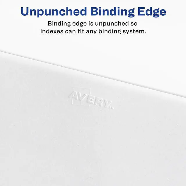 Alt view image 5 of 8 - Avery-Style Legal Exhibit Side Tab Divider Title: 68 Letter White 25/Pack 01068