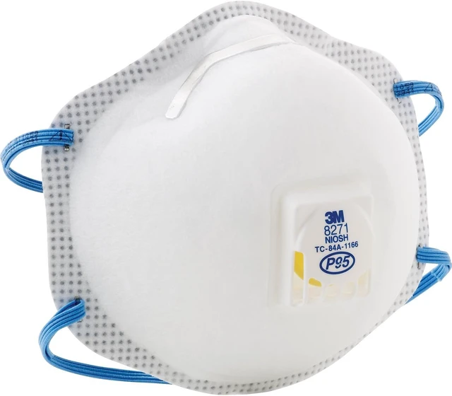 Alt view image 17 of 20 - Particulate Respirator 8271 P95 10/Box