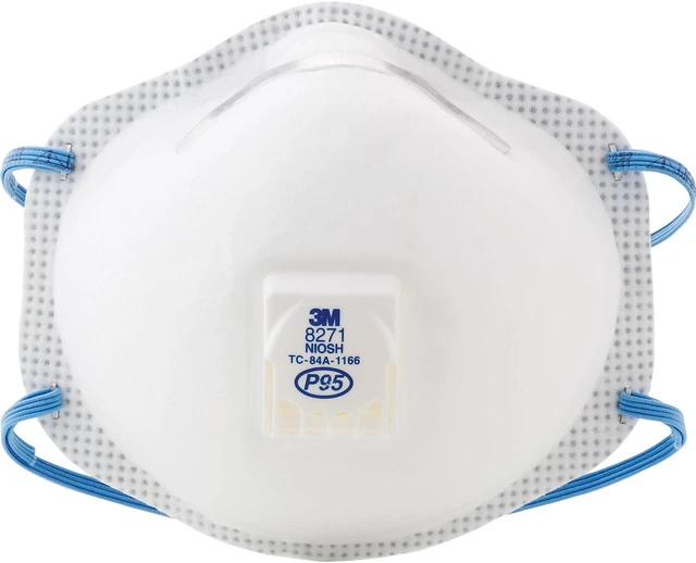 Alt view image 18 of 20 - Particulate Respirator 8271 P95 10/Box
