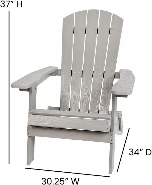 Alt view image 12 of 13 - Charlestown Set of 2 All-Weather Poly Resin Indoor/Outdoor Folding Adirondack Chairs in White with Blue Cushions for Deck, Porch, and Patio