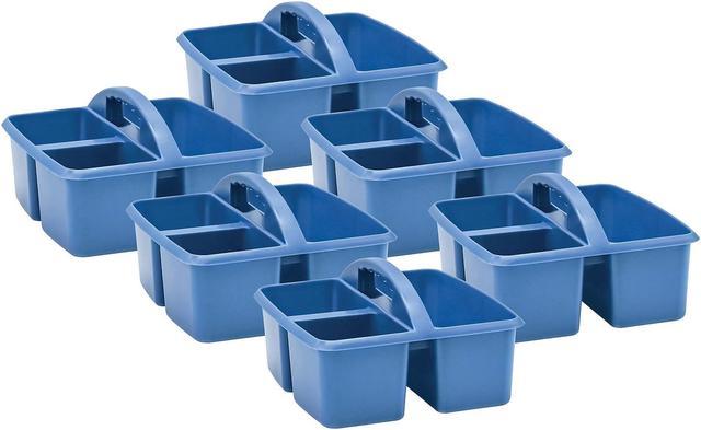 Blue 3-Compartment Caddy, Plastic, 9.25 x 9.25 x 5.25 Inches, 1