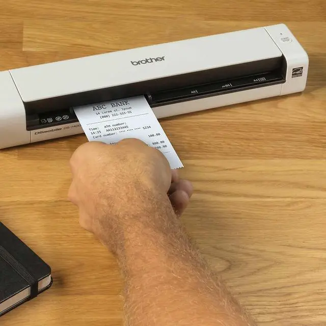 Alt view image 6 of 20 - Brother DSmobile DS-740D 48 bit int./ 24 bit ext. Dual CIS 600 x 600 dpi Duplex Mobile Scanner with Desk Saving Design