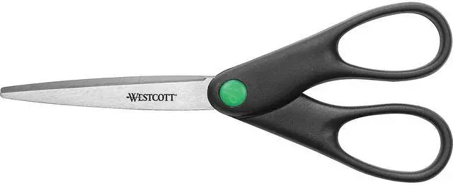 Alt view image 8 of 9 - Westcott KleenEarth Recycled Stainless Steel Scissors 7" Long Black 44218