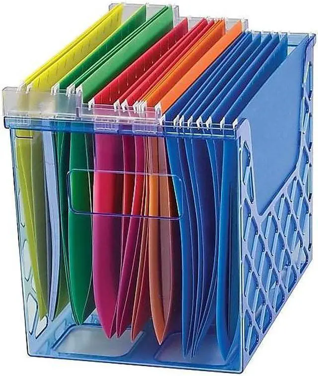 Alt view image 6 of 7 - OfficeMate Blue Glacier Holder Transparent Blue (23221) 116388