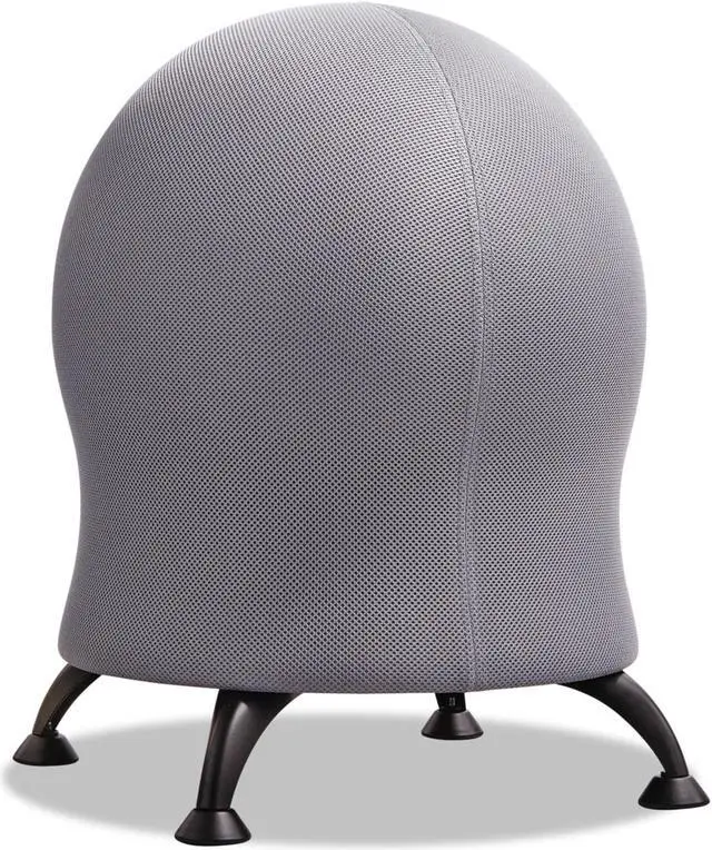 Alt view image 8 of 13 - Safco Zenergy Ball Chair 22 1/2" Diameter x 23" High Gray/Black 4750GR