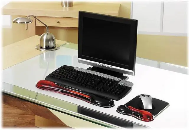 Alt view image 14 of 14 - Kensington Duo Gel Keyboard Wrist Rest - Red / Black