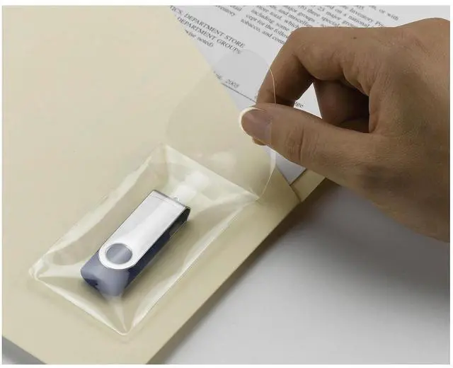 Alt view image 9 of 11 - Smead 68150 Self-Adhesive Poly USB Flash Drive Pocket