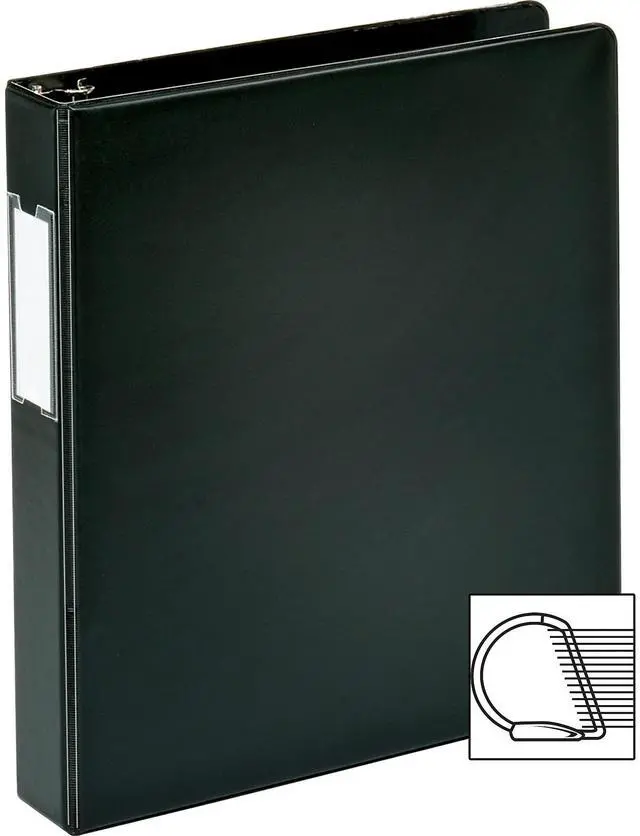 Alt view image 4 of 4 - Business Source Slanted D-Ring Binder w/LBL HLD 1-1/2" Black 33125