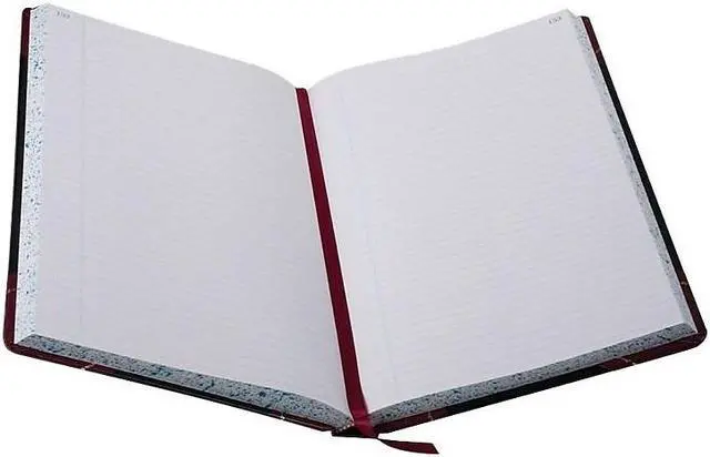 Alt view image 2 of 9 - Boorum & Pease Record/Account Book Black/Red Cover 300 Pages 14 1/8 x 8 5/8 9300R