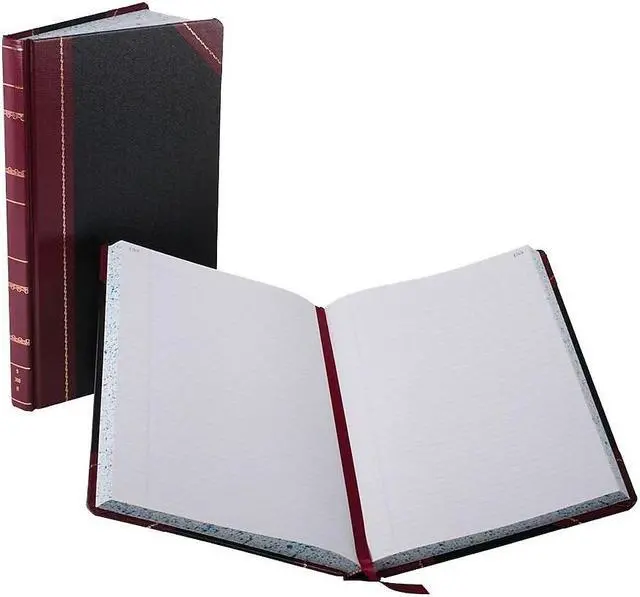 Alt view image 4 of 9 - Boorum & Pease Record/Account Book Black/Red Cover 300 Pages 14 1/8 x 8 5/8 9300R