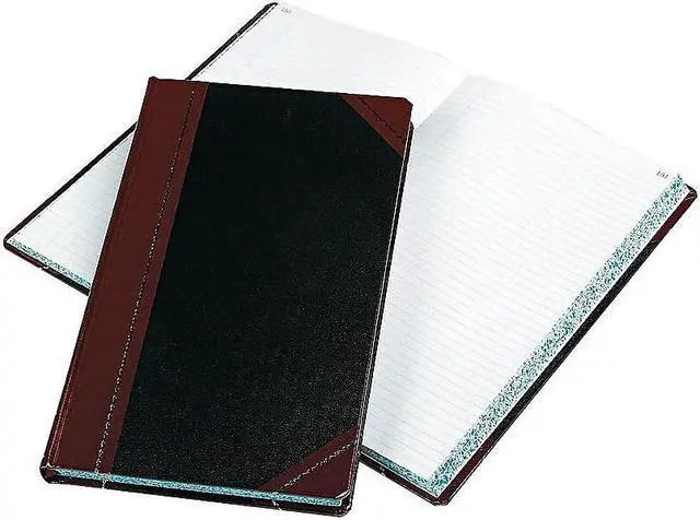 Alt view image 3 of 9 - Boorum & Pease Record/Account Book Black/Red Cover 300 Pages 14 1/8 x 8 5/8 9300R
