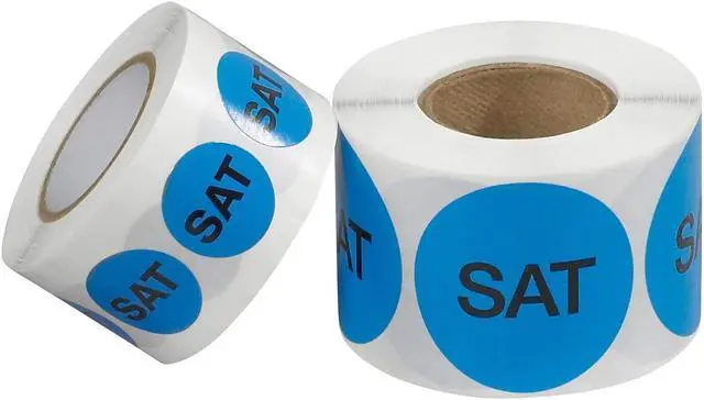 Alt view image 4 of 5 - Tape Logic Inventory Circle Labels Days of the Week "SAT" 2" Blue 500/Roll