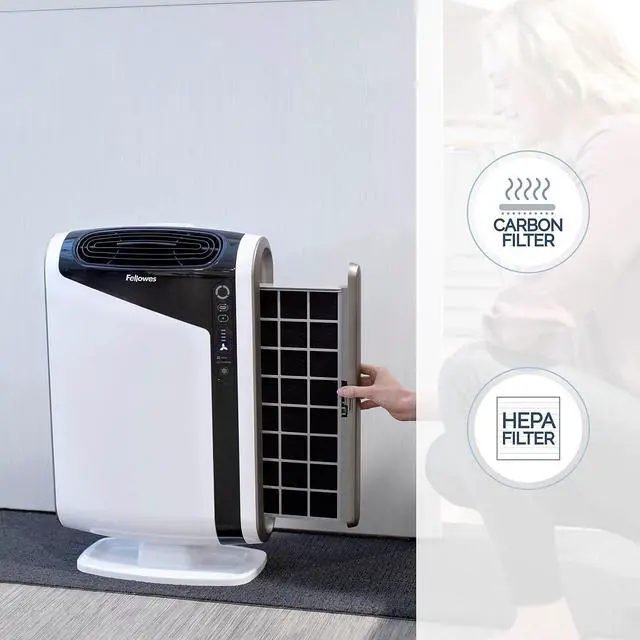 Alt view image 8 of 20 - FELLOWES, INC. 9320801 REMOVES 99.97% OF AIRBORNE PARTICLES IN LARGE SIZED ROOMS 300-600 SQ. FT.