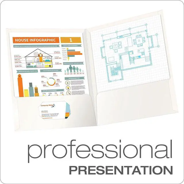 Alt view image 2 of 12 - Oxford High Gloss Laminated Paperboard Folder 100-Sheet Capacity White 25/Box