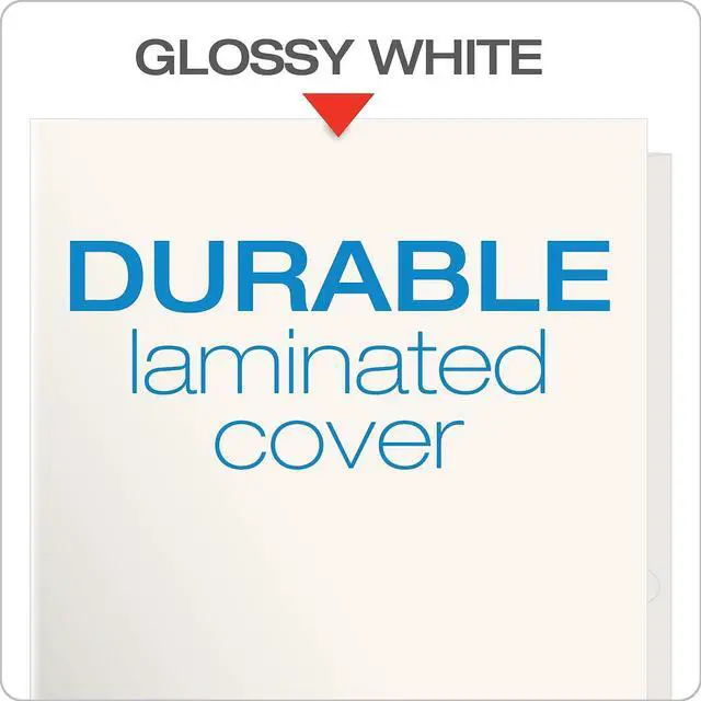 Alt view image 4 of 12 - Oxford High Gloss Laminated Paperboard Folder 100-Sheet Capacity White 25/Box