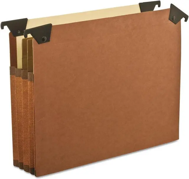 Alt view image 7 of 9 - Tops Pendaflex 45422 3   Expansion Swing Hook Hanging File Pockets  Manila  Letter  Red  Five per Box