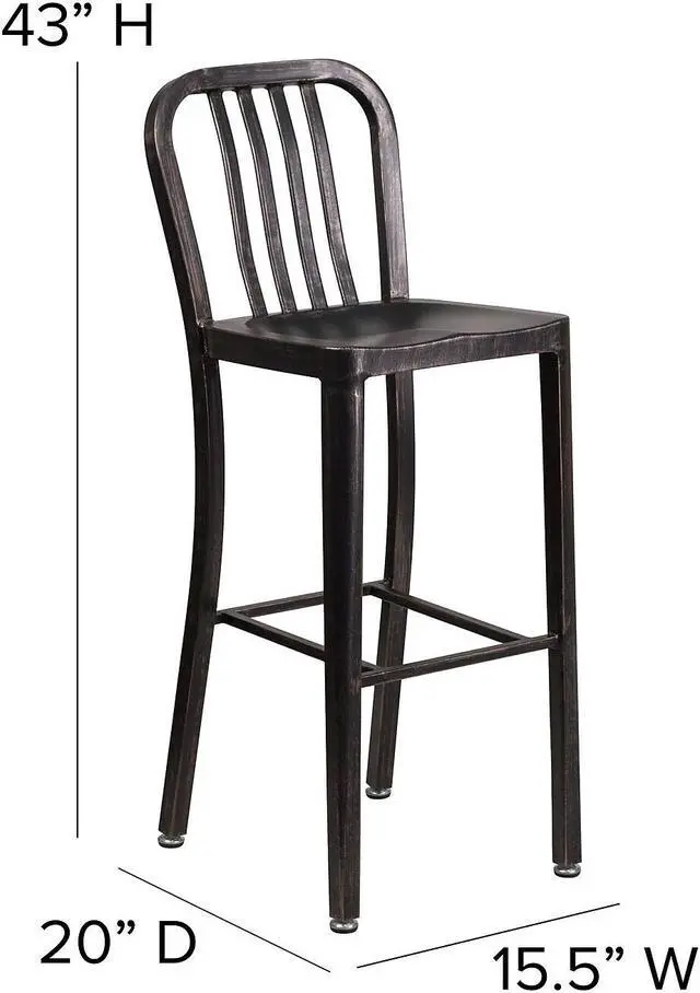 Alt view image 14 of 15 - FLASH FURNITURE 4-CH-31320-24-OR-GG Orange Backless Metal Stool,24"
