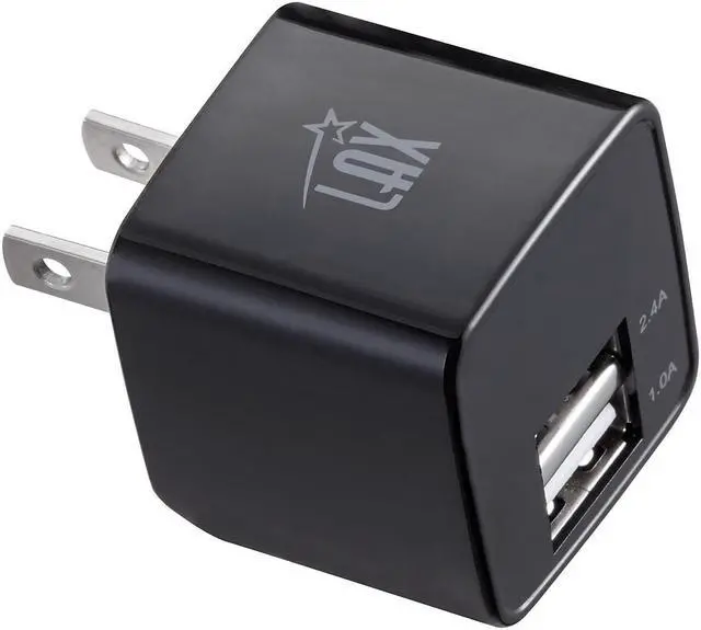 Main image of LAX LAX2PORTWALL-BLK Black Rapid Charging Dual USB Wall Charger