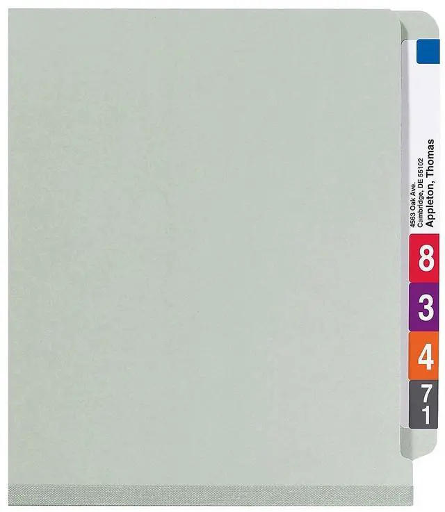 Alt view image 9 of 13 - Smead Manufacturing Company SMD26802 Classification Fldr- Ltr- Recycled- 2-DV- BN-BE