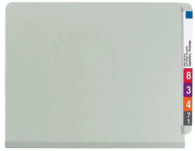 Alt view image 8 of 13 - Smead Manufacturing Company SMD26802 Classification Fldr- Ltr- Recycled- 2-DV- BN-BE