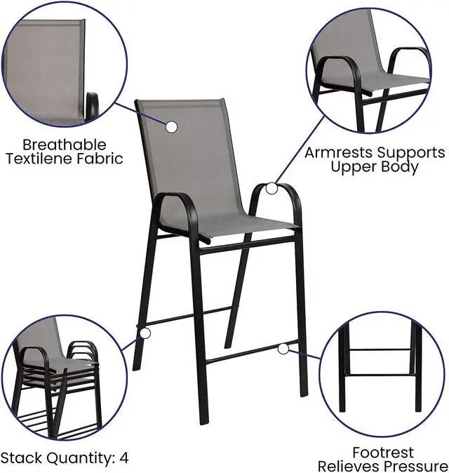 Alt view image 7 of 15 - FLASH FURNITURE 4-CH-31320-24-YL-GG Yellow Backless Metal Stool,24"