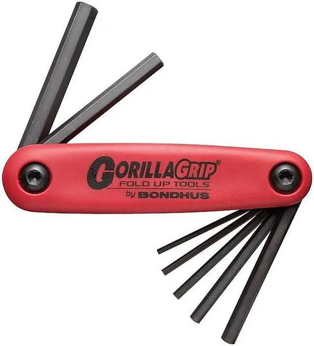 Alt view image 7 of 8 - Bondhus 116-12591 .050-3-16 Inch Gorilla Gripfoldup Tool Set