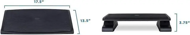 Alt view image 16 of 16 - Mount-It! Adjustable Ergonomic Foot Rest - Black