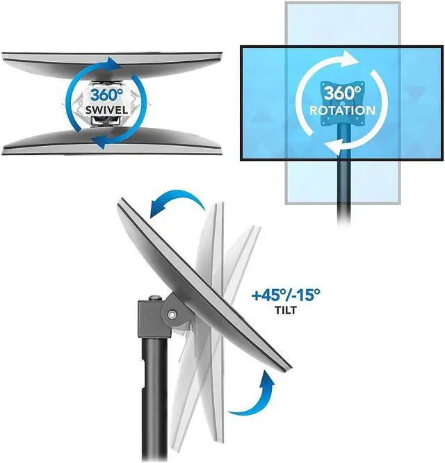 Alt view image 4 of 8 - Mount-It! Register Stand for Checkout Stations and Screens | w/ VESA Patterns