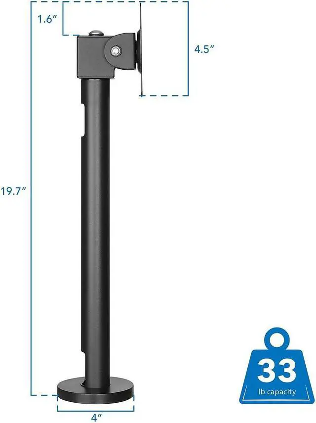 Alt view image 7 of 8 - Mount-It! Register Stand for Checkout Stations and Screens | w/ VESA Patterns