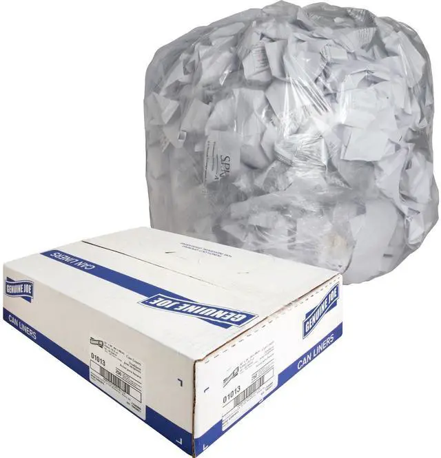 Main image of Genuine Joe Trash Can Liners 31-33 Gallon .6Mil 33"x39" 250/CT CL 01013
