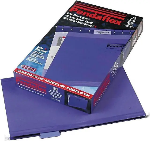 Alt view image 4 of 4 - Pendaflex Reinforced Hanging Folders 1/5 Tab Legal Violet 25/Box 415315VIO