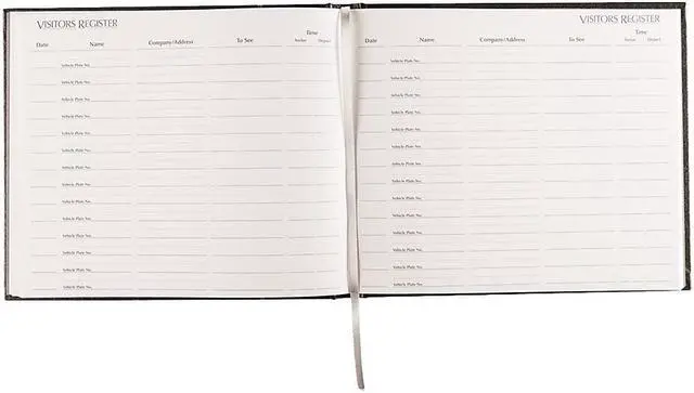Alt view image 12 of 12 - National Visitor Register Book Black Hardcover 128 Pages 8 1/2 x 9 7/8 57802