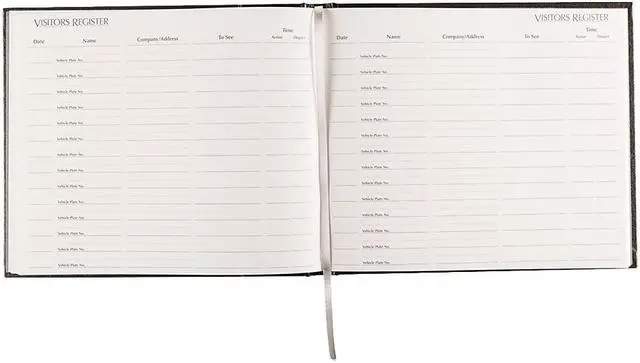 Alt view image 11 of 12 - National Visitor Register Book Black Hardcover 128 Pages 8 1/2 x 9 7/8 57802